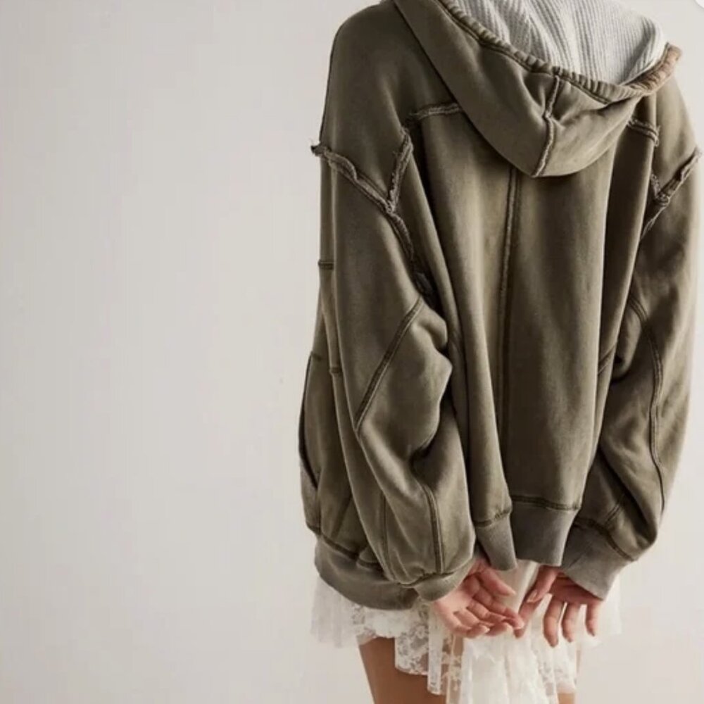 We The Free By Your Side Lined Hoodie, New, Green, XS - Picture 4 of 10